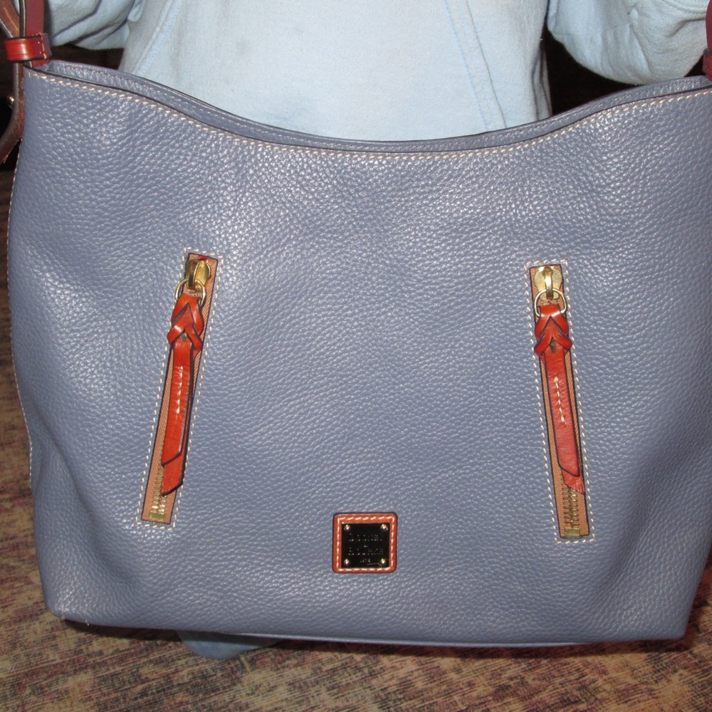 Dooney & Bourke Blue Leather Shoulder Bag